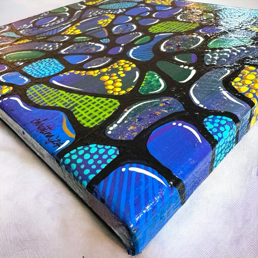 Original Hand-Painted Abstract Canvas Painting - 8” x 10” - New & Ready to Hang! - Picture 2 of 10